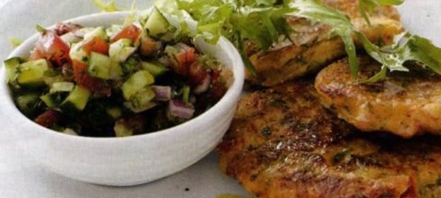 Оладьи с пармезаном и кориандром