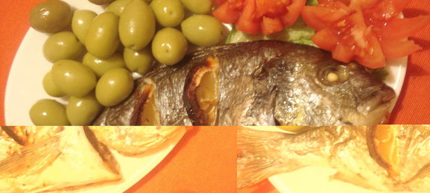 ципура/разн.морского окуня/запечёная. с соусом винигрет