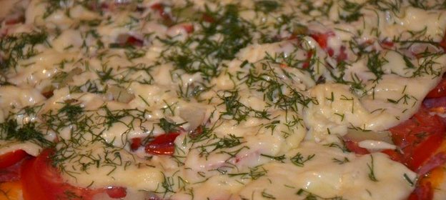 Пицца Домашняя на творожном тесте