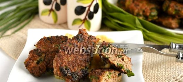 Оладьи из курицы и черемши