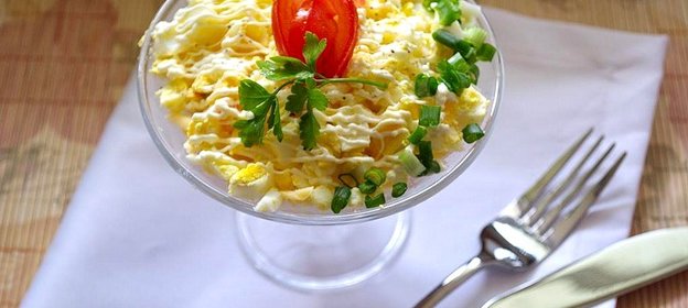 Салат Морской бриз с горбушей