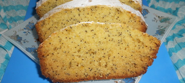 Лимонно-манный кекс с маком в хлебопечке