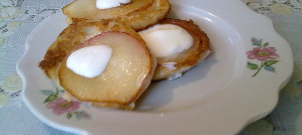 Яблочные оладьи с грушевым припеком (вариант)