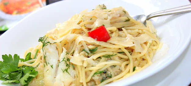 Паста с палтусом и анчоусами по-сицилийски