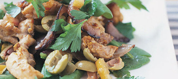 Пряная курица с лимонной заправкой