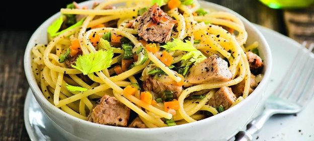 Паста с окороком