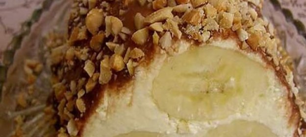 Десерт Бананы под снегом