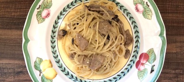 Паста с грибами в сливочном соусе