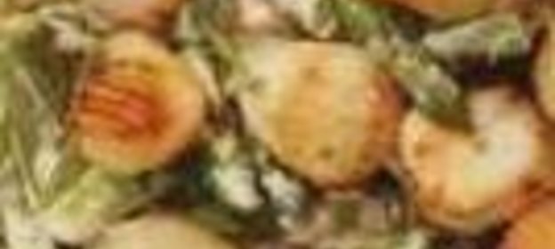 Паста с морскими гребешками и спаржей