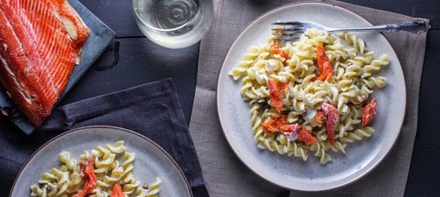 Паста с лососем и каперсами