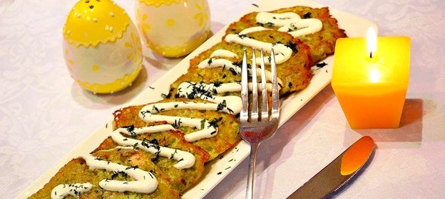 Овощные оладьи с грибами