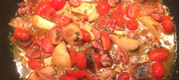 Спагетти боскайола с трюфельной сальсой