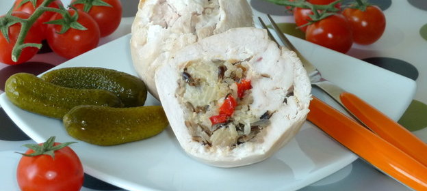 Диетические куриные торбочки с рисовой начинкой ( и для праздника подойдет)