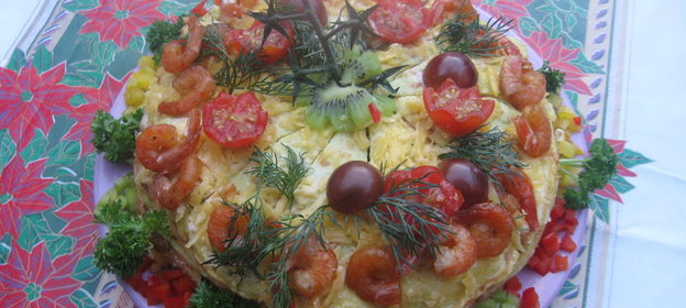 Блиный тортик МОРСКАЯ КОМПОЗИЦИЯ