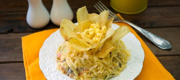 Салат Орхидея с курицей