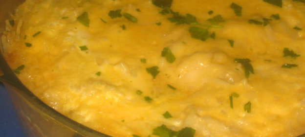 Сырная запеканка с вермишелью