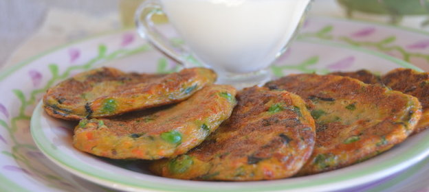 Овощные оладьи Весенние