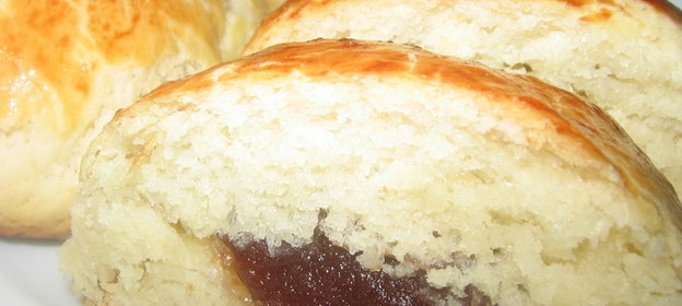 Булочки с повидлом без расстойки, из холодильника