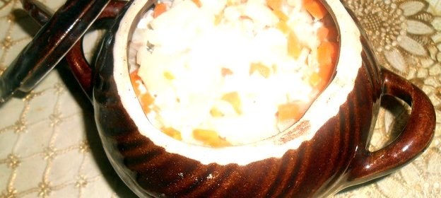 Запеканка с макаронами в горшочках