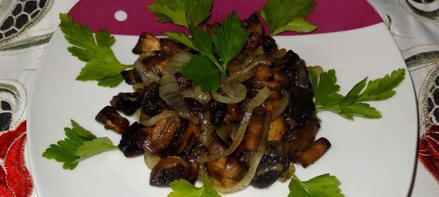 Жареные грибы шампиньоны