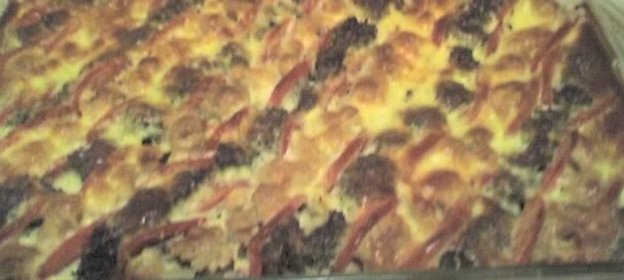 Мясная запеканка с брокколи и цветной капустой