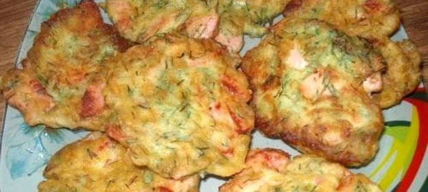 Оладьи с сосиской