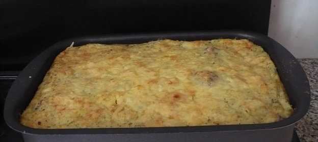 Пирог из домашней лапши