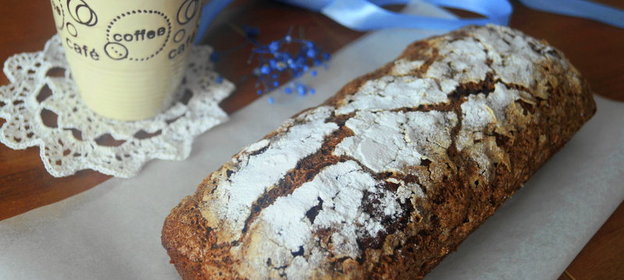 Шоколадный постный кекс на кипятке с сахарной корочкой