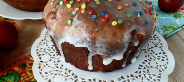 Шоколадно-творожный кулич на желтках