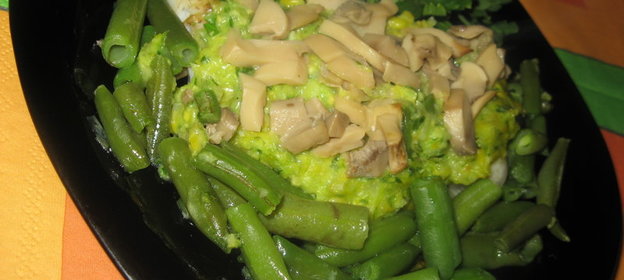 Морской язык с кукурузным соусом