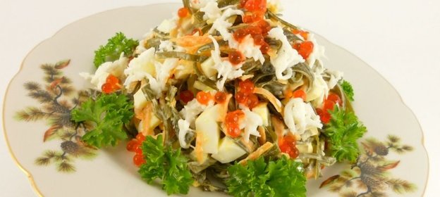 Салат из маринованной морской капусты