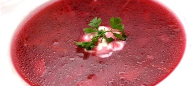 Борщ нежирный на курином бульоне