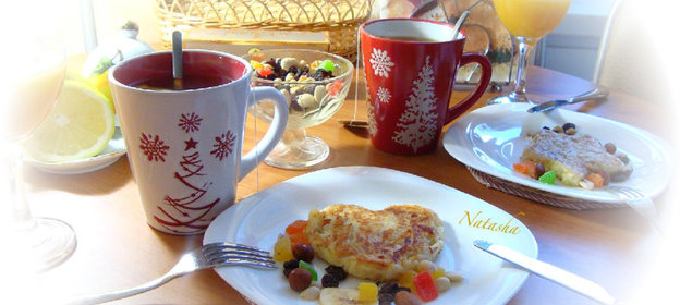 Оладьи с овсянкой и кабачком на завтрак
