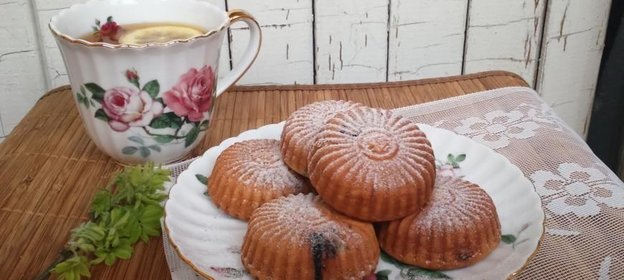 Кексики с черникой