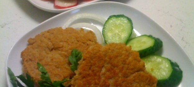 Оладьи из куриного мяса и геркулеса