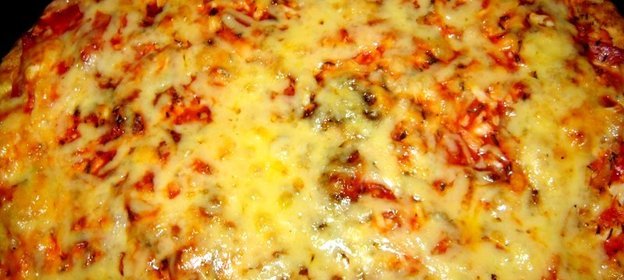 Пицца на творожном тесте