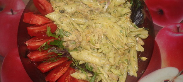 макароны с окорочком и приправами