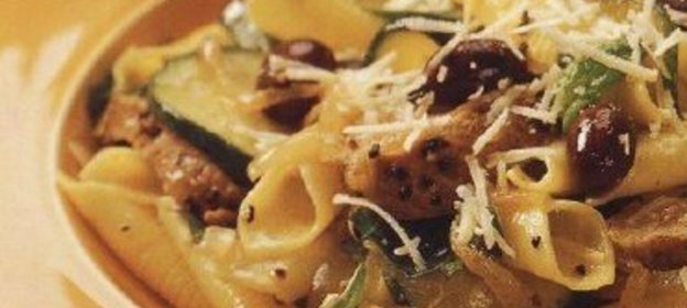 Паста (макароны) с мясом и цуккини