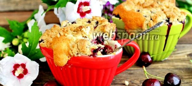 Кексы с голубикой в чашках