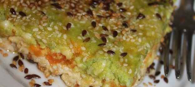 Трёхцветная куриная запеканка