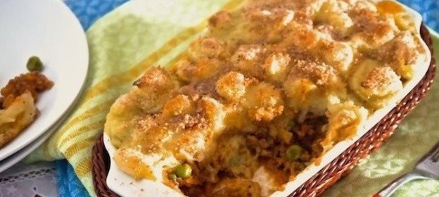 Запеканка с фаршем с овощами