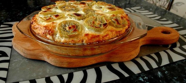 Творожная запеканка с киви