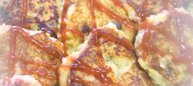 Картофельные оладьи с грибами