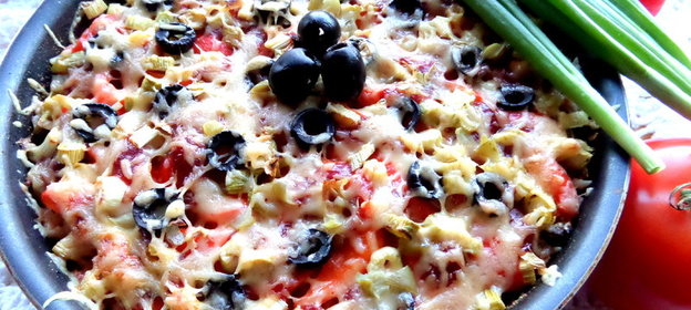 Ленивая пицца с овощами