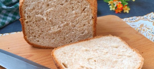 Белый хлеб с пшеничными отрубями в хлебопечке