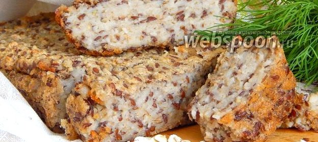 Ячменный хлеб с семенами льна