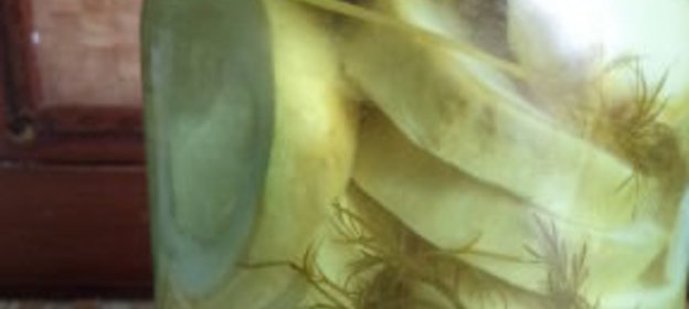 Кабачки консервированные кружками