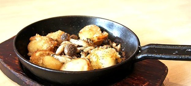 Морские гребешки с грибами