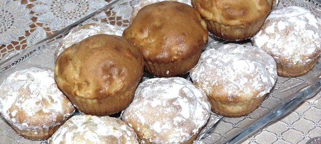 Яблочные кексы