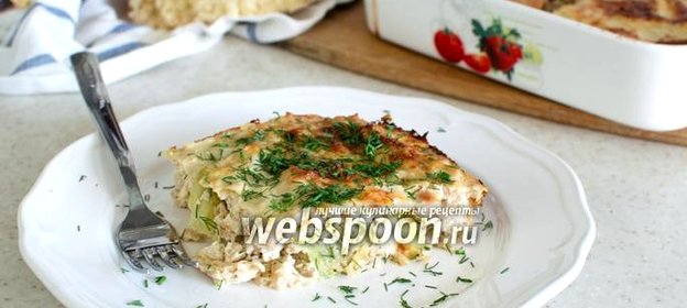 Запеканка с цветной капустой и курицей